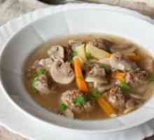 Gljiva juha s meatballs - recept