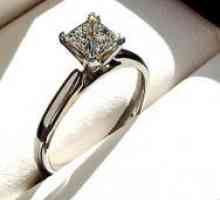 Bijeli zlatni prsten s dijamantom