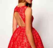 Crvena čipka haljina