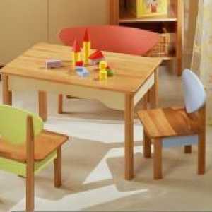 Dječji stol i stolica od 1 godine
