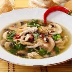 Gljiva juha s pileće juhe