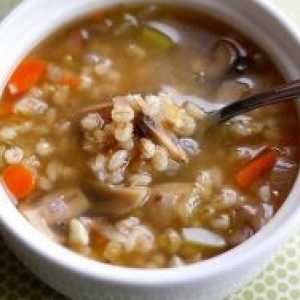Recept za gljiva juha s ječmeni