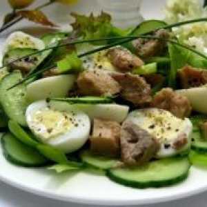 Jednostavna salata recept s jetre bakalara