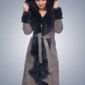 Ženska kožuh kaput s kapuljačom
